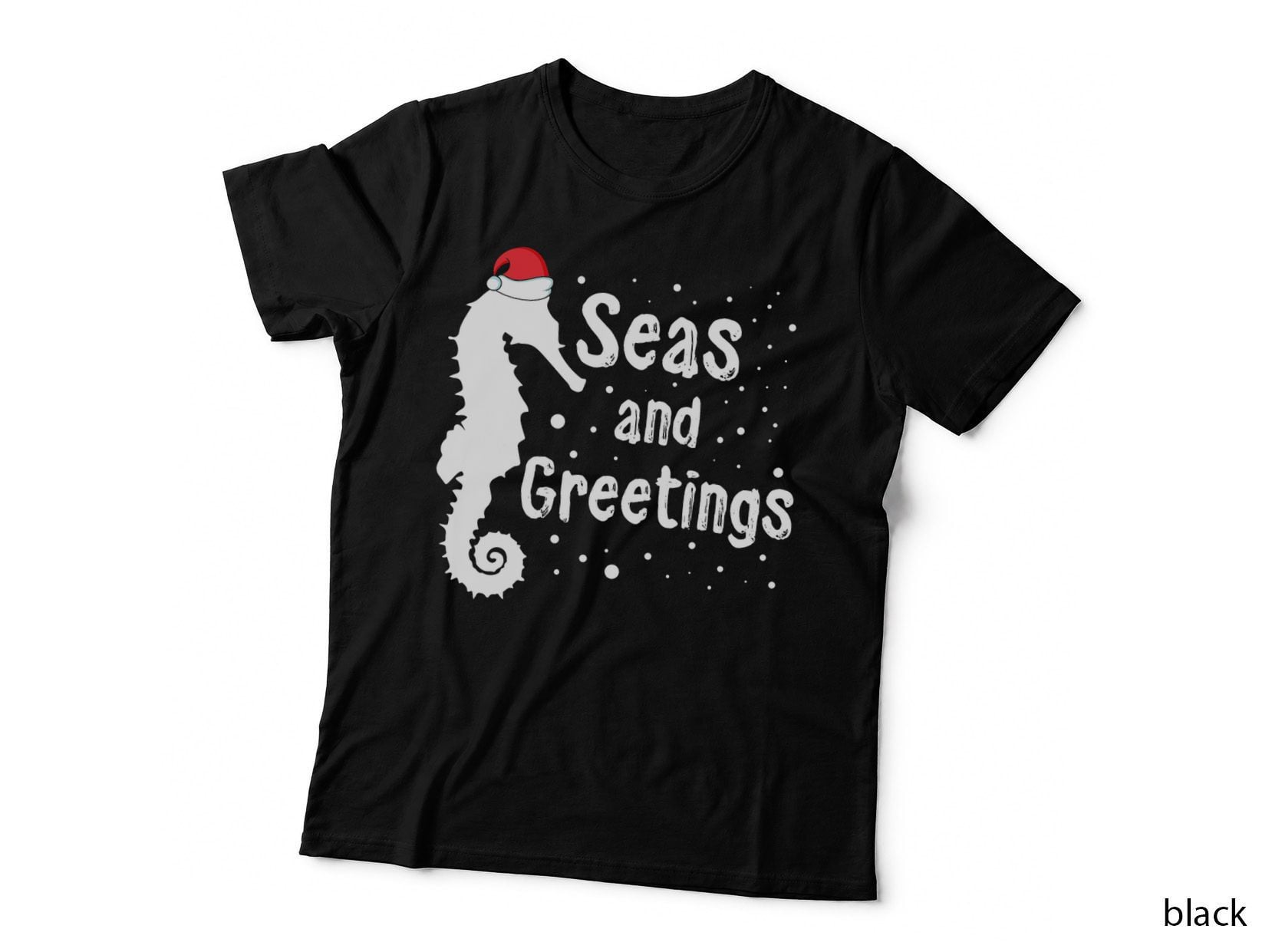 Seas and Greetings Santa Lovers Merry Xmas Matching Family T-Shirt
