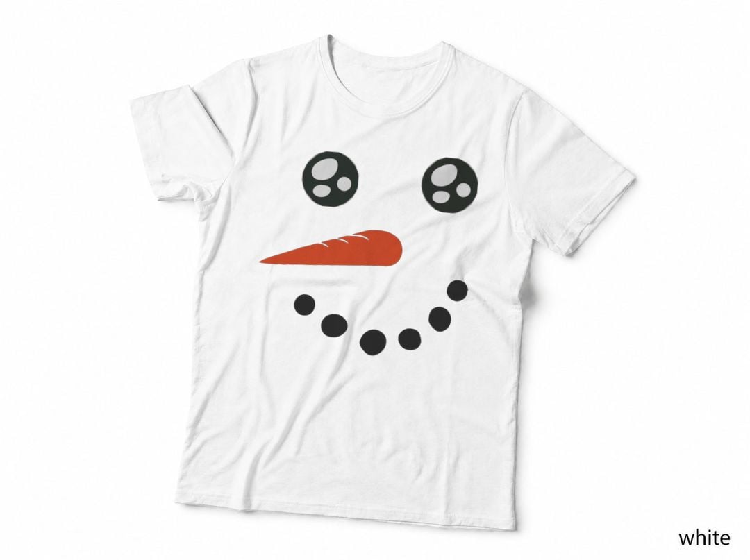 Snowman Face Christmas Costume Funny Xmas T-Shirt