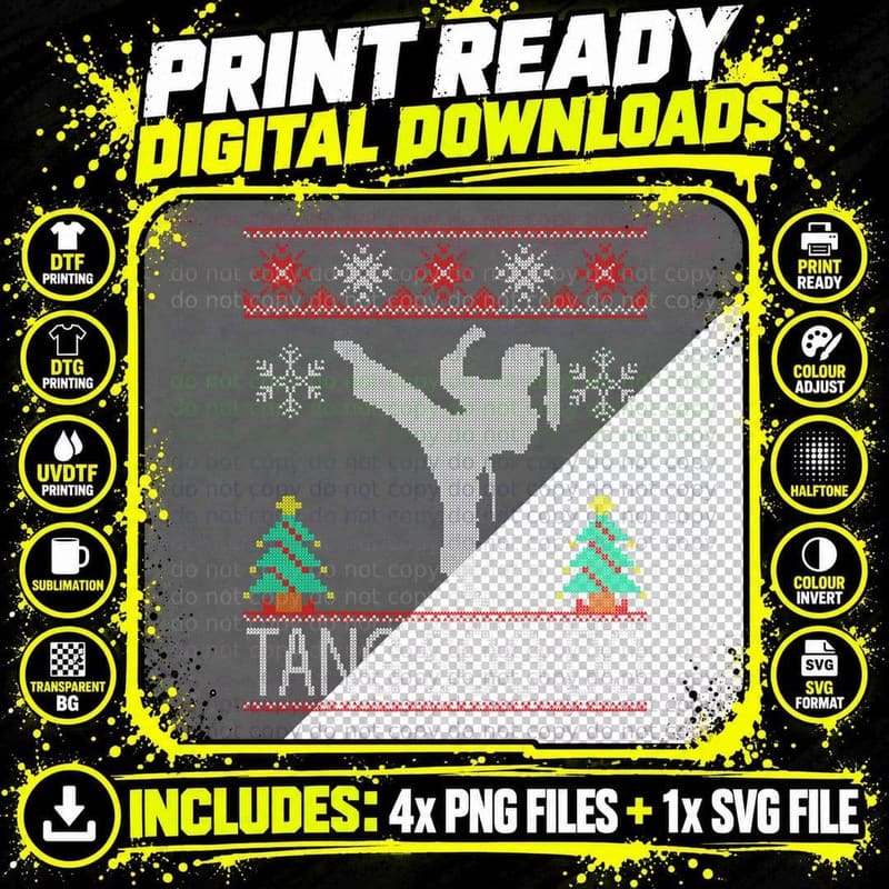 Tang Soo Do Ugly Christmas T-Shirt Png SVG Digital Bundle