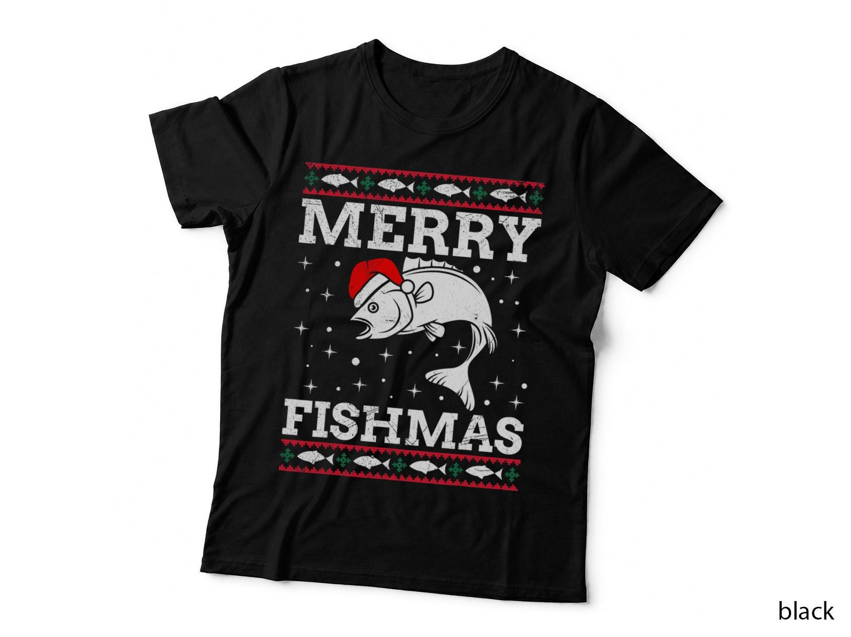 Ugly Christmas Angler Fish Fisherman Christmas Angel T-Shirt