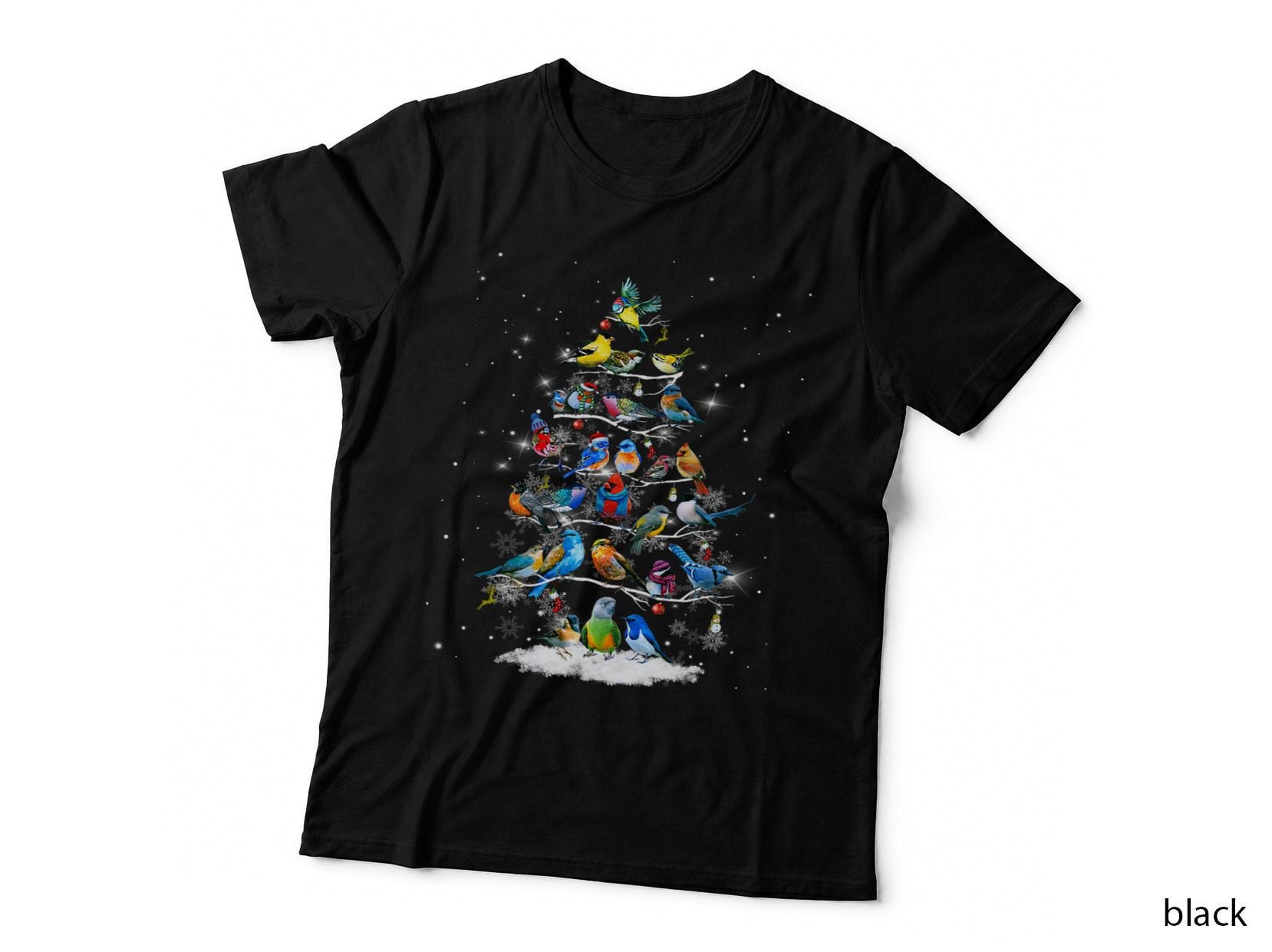 Birds Christmas Tree Gifts Bird Watcher Gifts T-Shirt