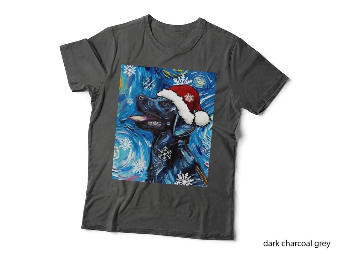 Black Labrador Santa T-Shirt
