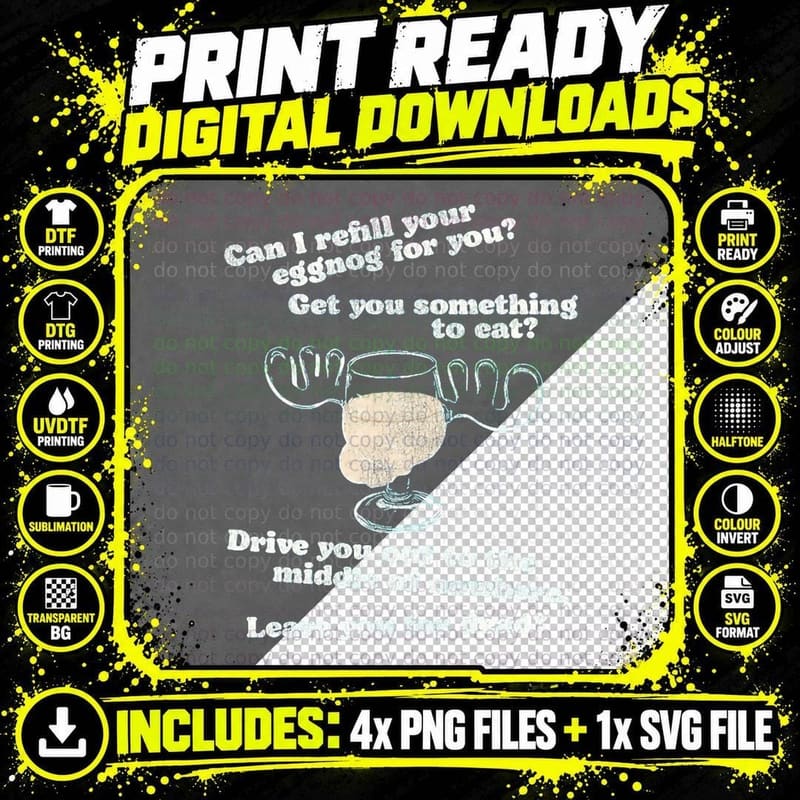 Can I Refill Your Eggnog for You Christmas Vacation Png SVG Digital Bundle
