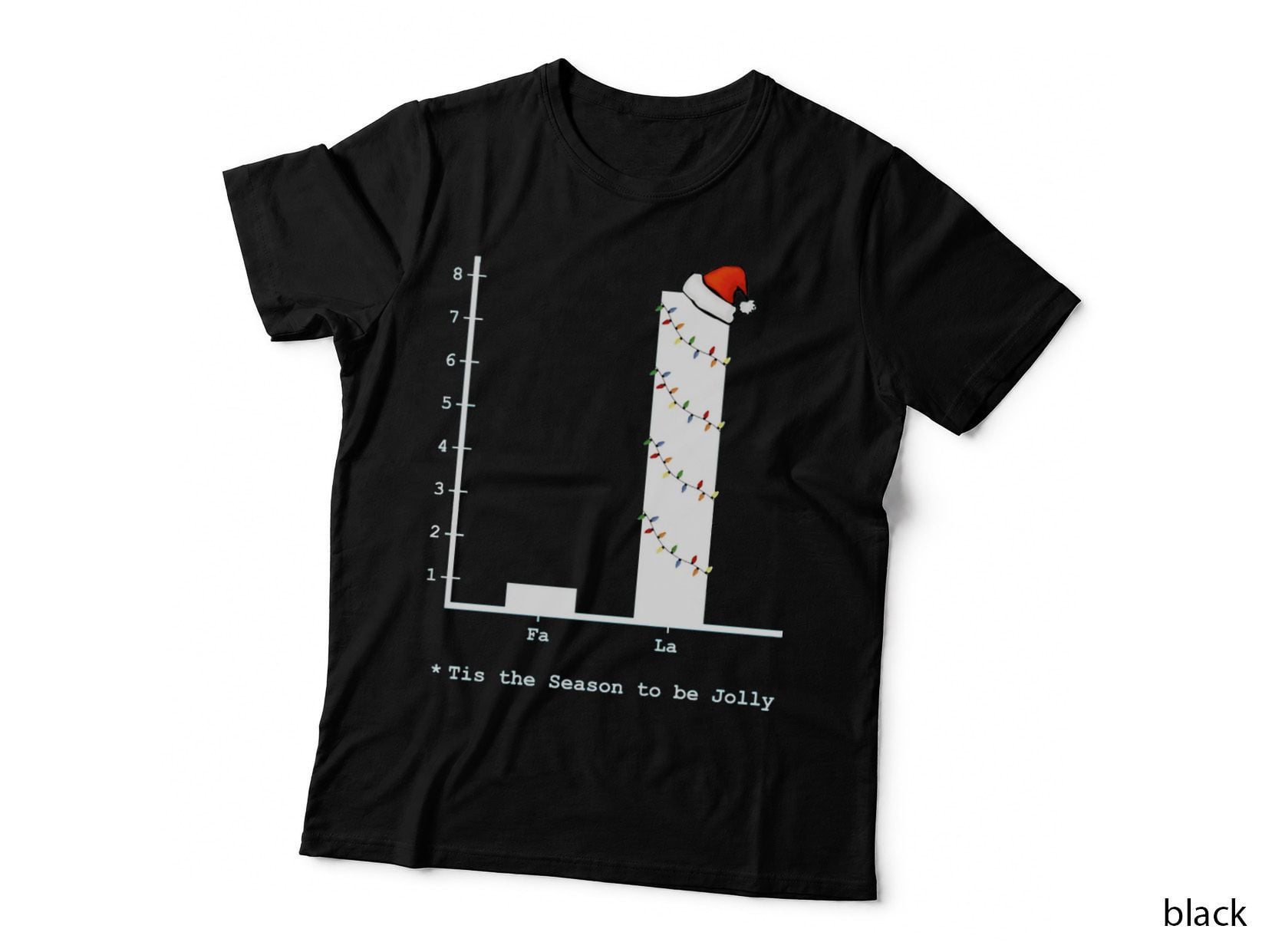 Christmas Carol Bar Graph - Fun Math T-Shirt