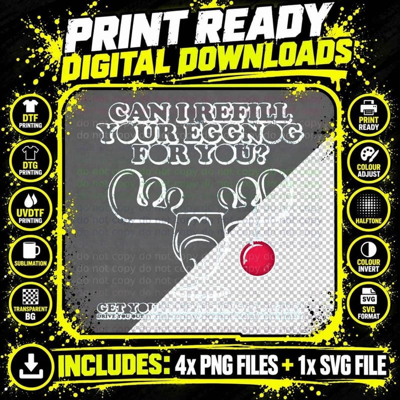 Christmas Vacation Eggnog T-Shirt Png SVG Digital Bundle