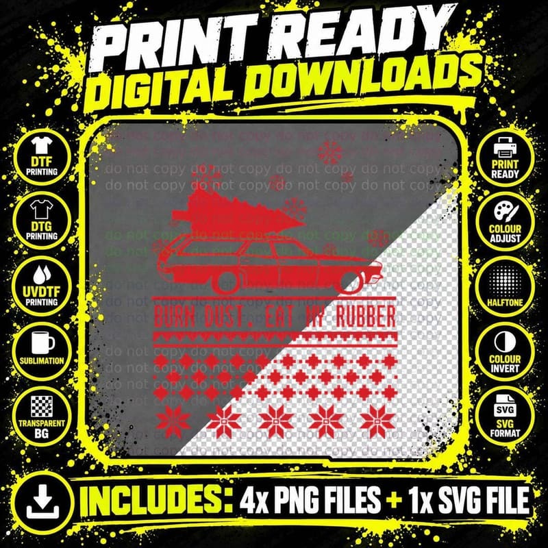 Christmas Vacation Sweater T-Shirt Png SVG Digital Bundle