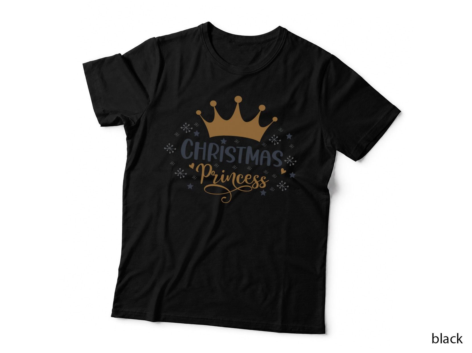 Cute Christmas Princess Design T-Shirt