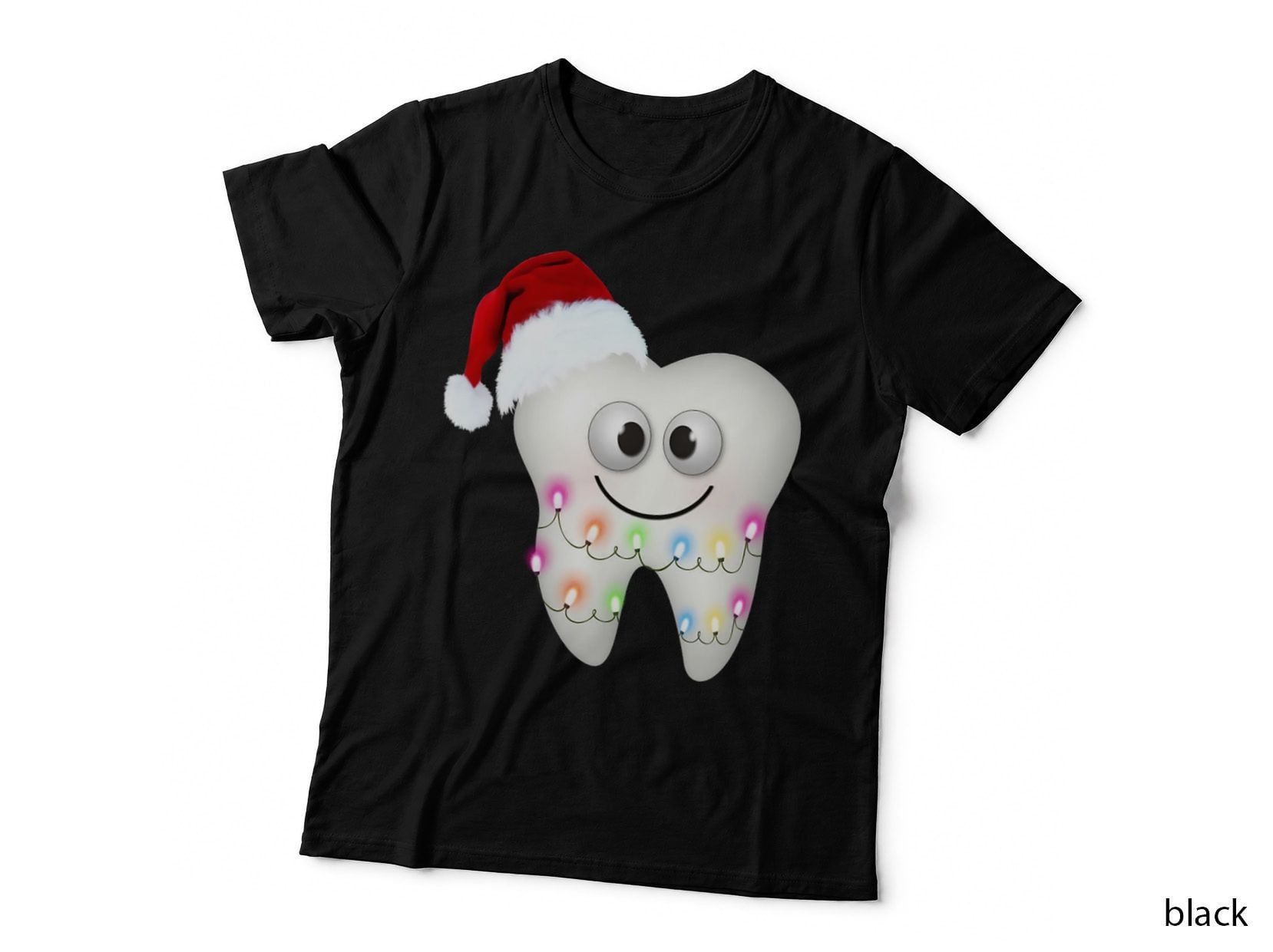 Dental Christmas Funny Dental Hygienist Santa Hat T-Shirt