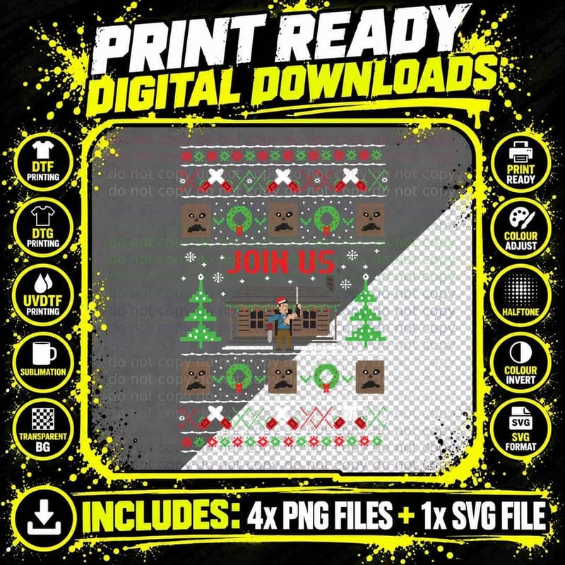 Evil Dead Ugly Sweater T-Shirt Png SVG Digital Bundle