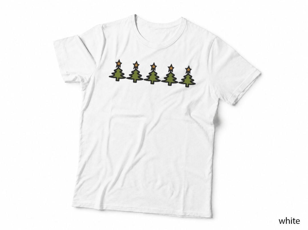 Five Minimal Christmas Trees T-Shirt