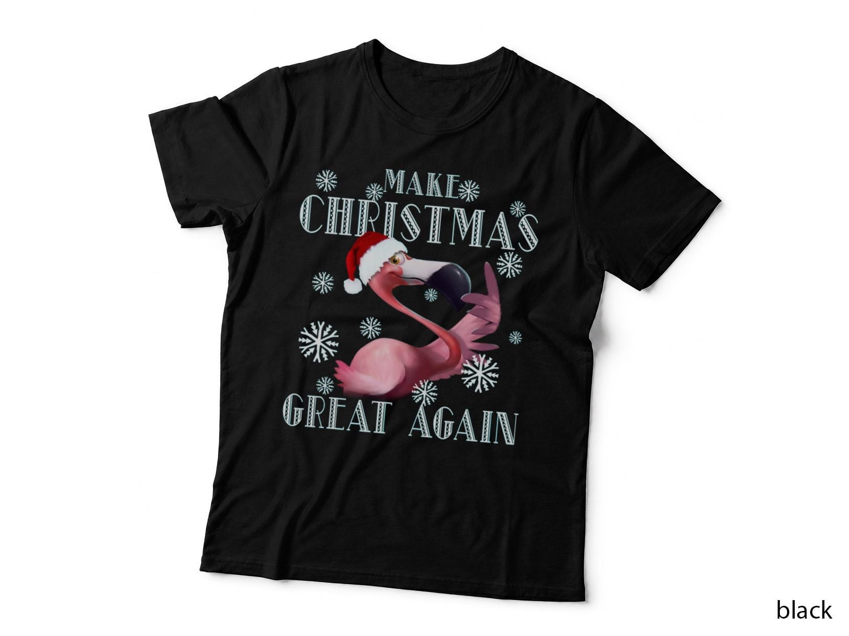Flamingo Make Christmas Great Again T-Shirt