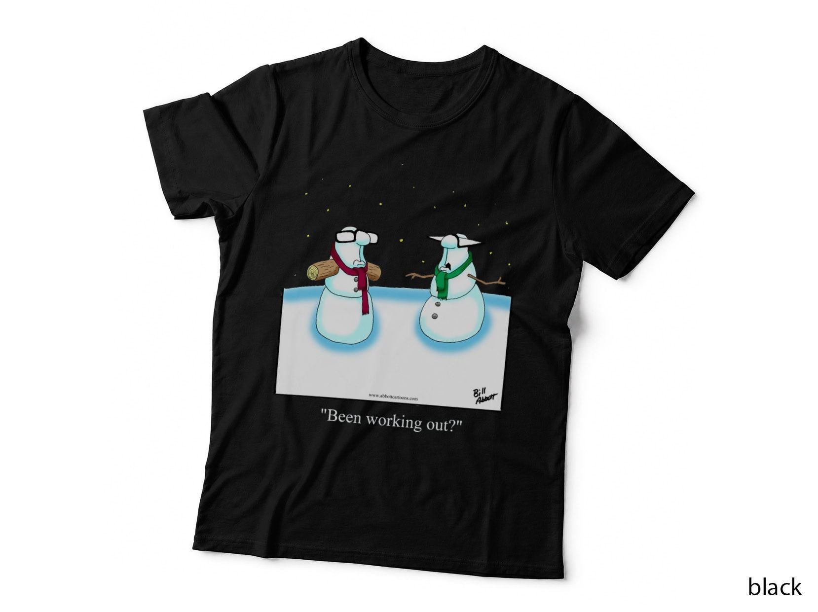 Funny Spectickles Christmas Snowman Cartoon T-Shirt