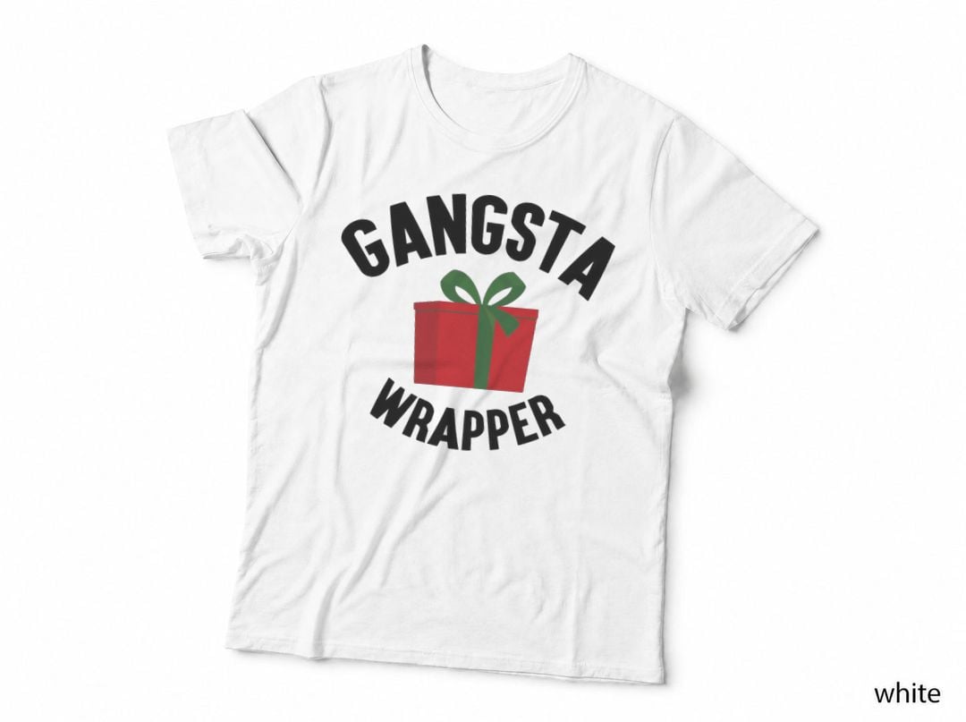 Gangsta Wrapper Christmas Graphic Crewneck Sweatshirt T-Shirt