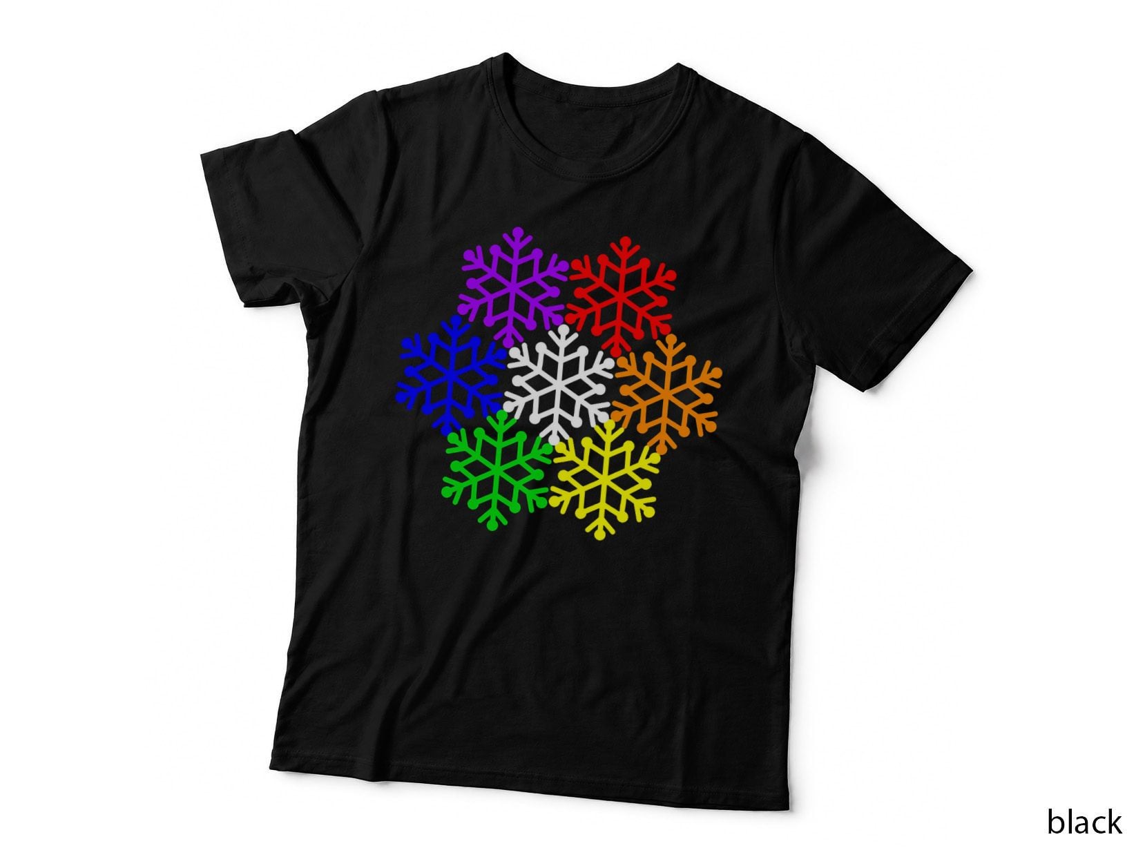 Gay Pride Snowflake Winter Christmas Holiday Crewneck Sweatshirt T-Shirt