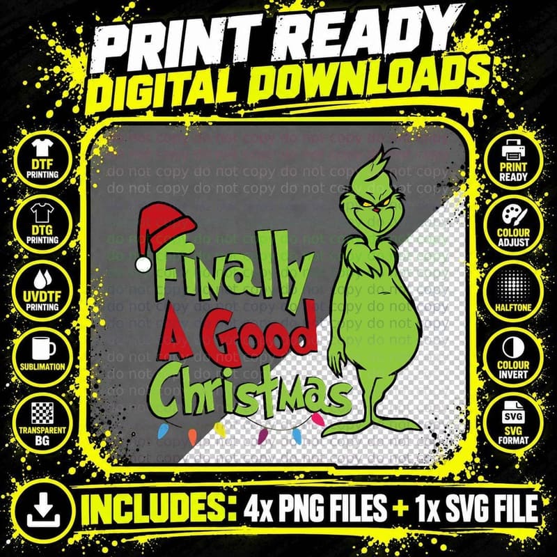 Good Christmas Crewneck Sweatshirt, Festive Wear Png SVG Digital Bundle
