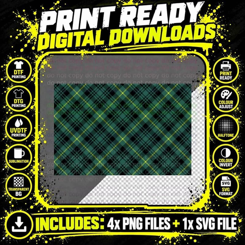 Gordon Fabric Plaid Tartan Scottish Crewneck Sweatshirt Png SVG Digital Bundle