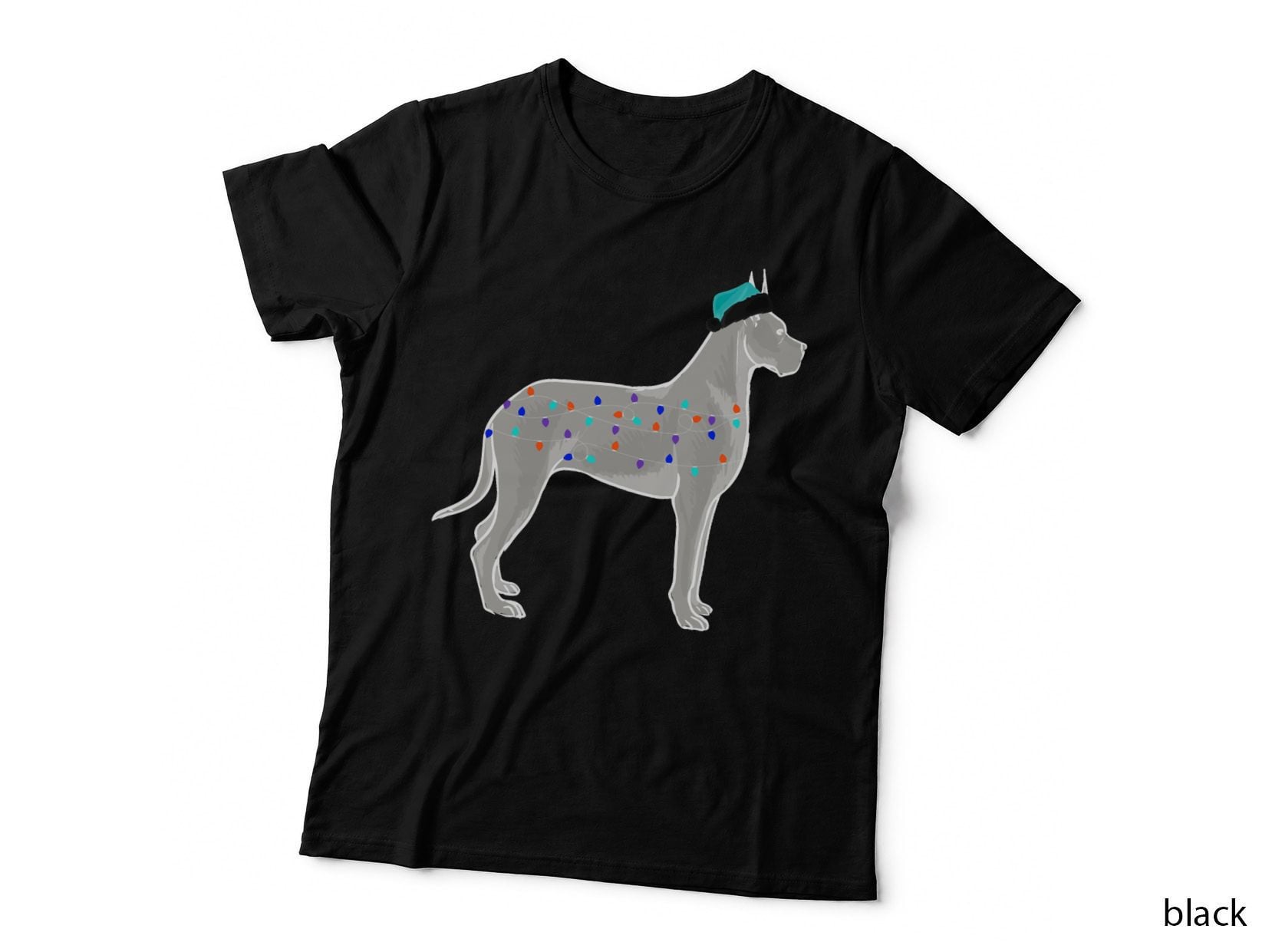 Great Dane Christmas Lights Xmas Gift Essential T-Shirt
