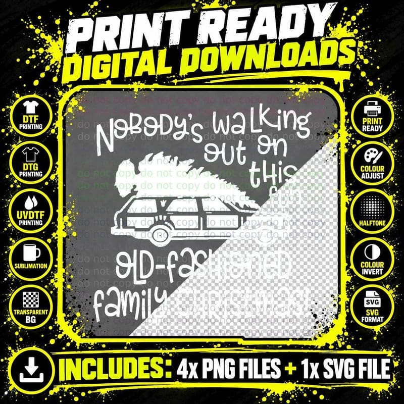 Griswold Family Christmas Crewneck Sweatshirt Png SVG Digital Bundle