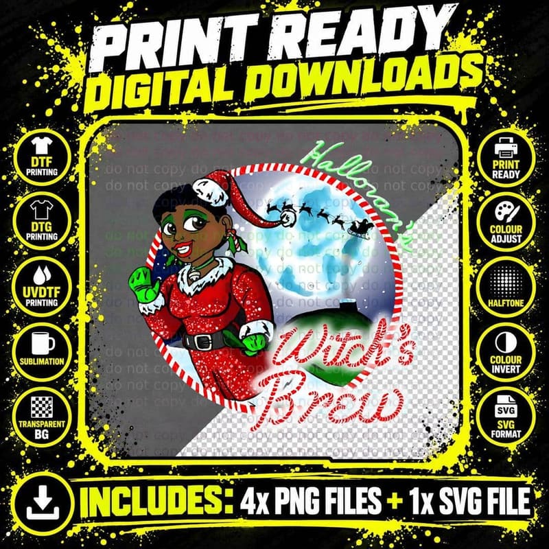 Halloran's Witch's Brew Christmas Variant T-Shirt Png SVG Digital Bundle