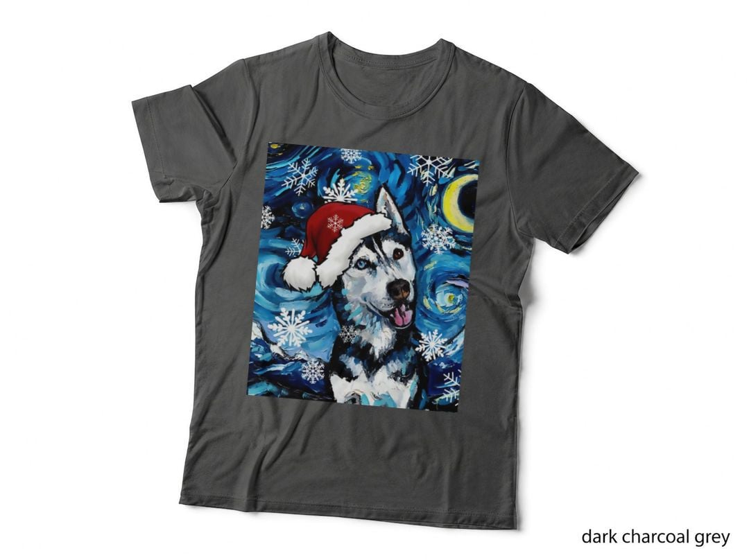 Happy Husky Santa T-Shirt