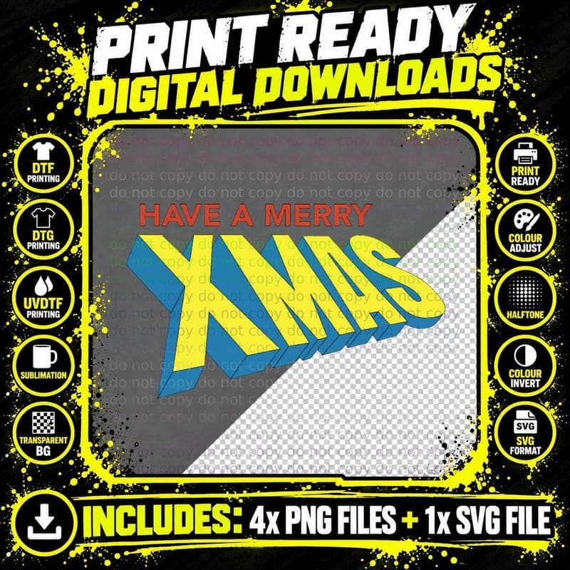 Have a Merry Xmas Crewneck Sweatshirt, Christmas Gift Png SVG Digital Bundle
