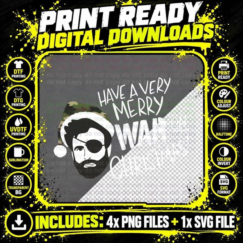 Have a Very Merry War on Christmas T-Shirt Png SVG Digital Bundle