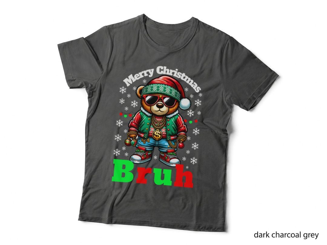 Hip Hop Merry Christmas Bruh Gangsta Teddy Bear X-Mas T-Shirt