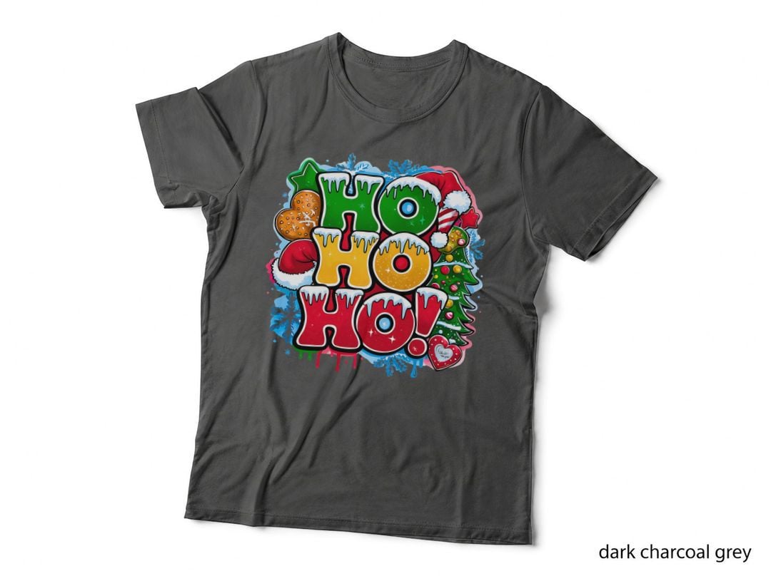 Ho Ho Ho Funny Santa Christmas Holiday Cheer Festive Family Gift T-Shirt