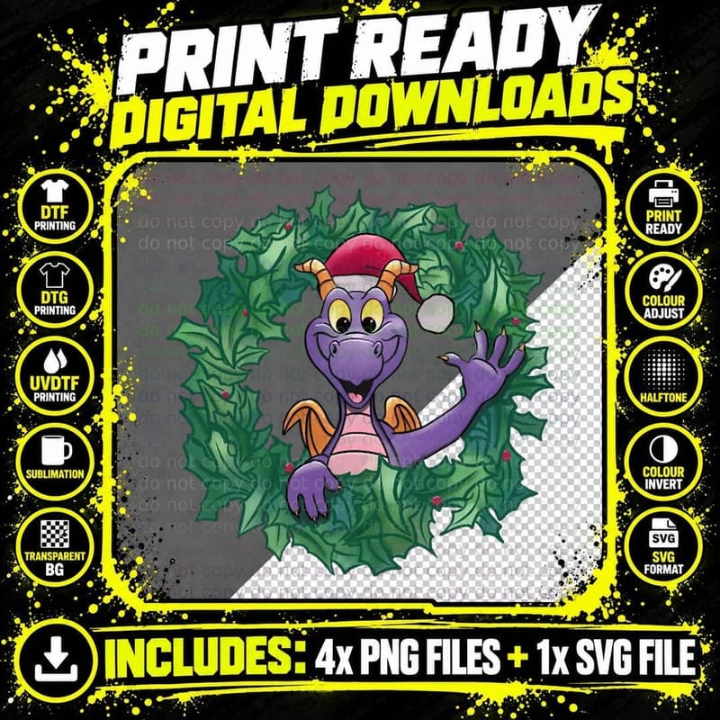 Holiday with Figment Crewneck Sweatshirt T-Shirt Png SVG Digital Bundle