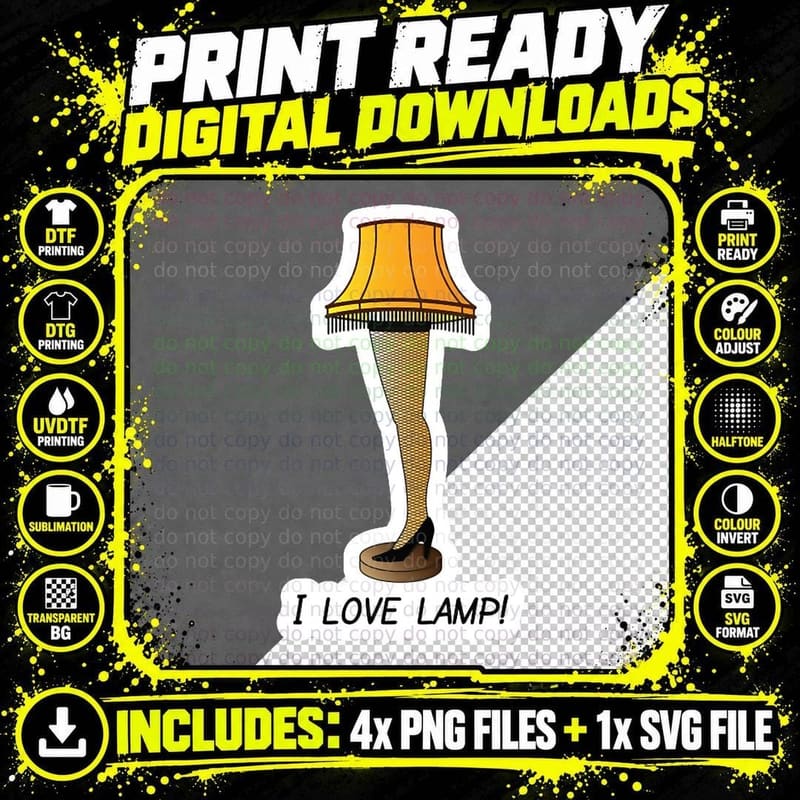 I Love Lamp! Crewneck Sweatshirt T-Shirt Png SVG Digital Bundle