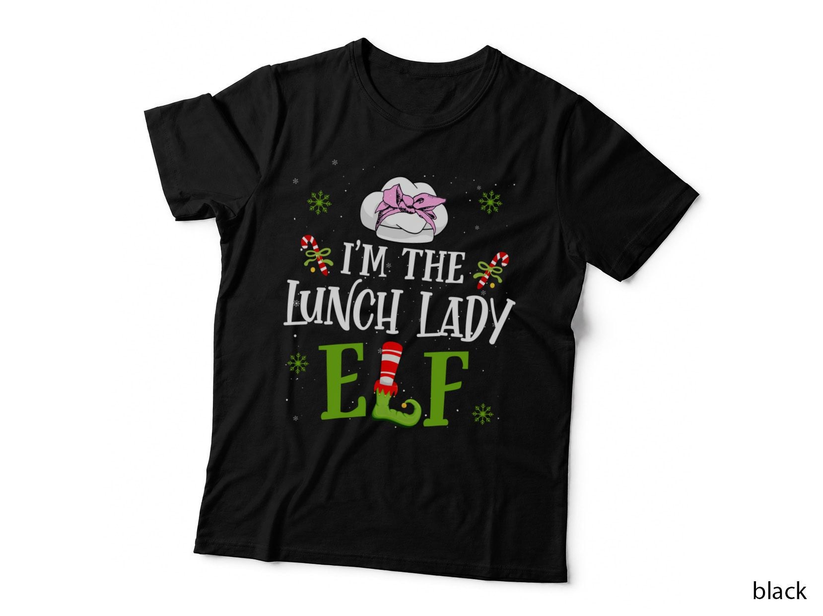 I'm the Lunch Lady Elf Xmas Family Matching Christmas Gift T-Shirt