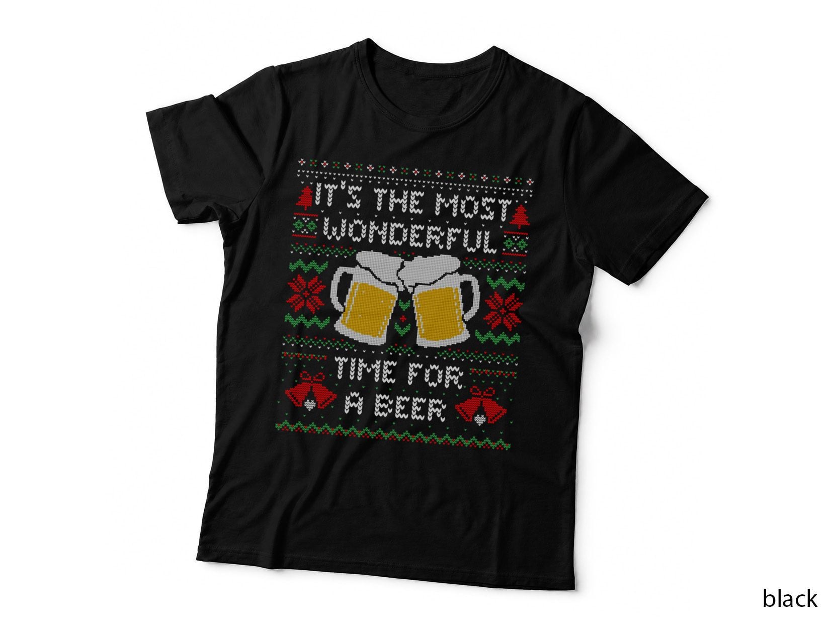 It's the Most Wonderful Time for a Beer Funny Ugly Christmas Sweater T-Shirt