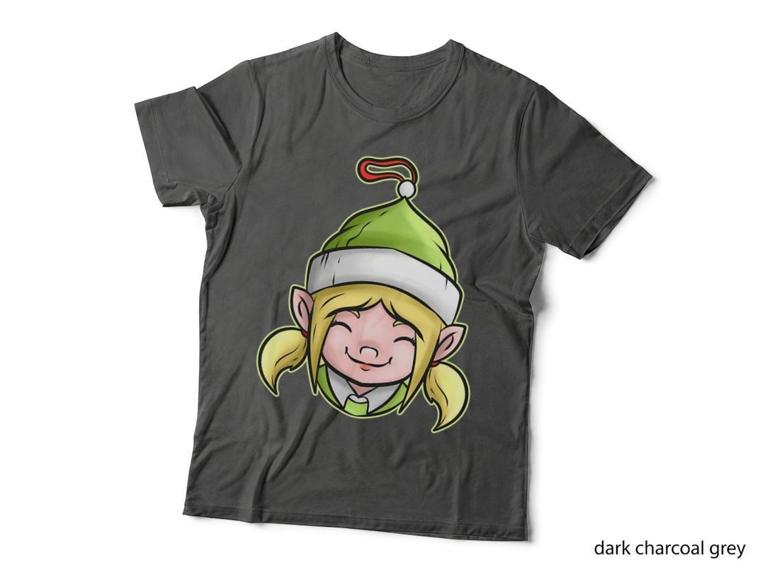 Kawaii Xmas Christmas Tree Ball Globe Female Elf Christmas Crewneck Sweatshirt