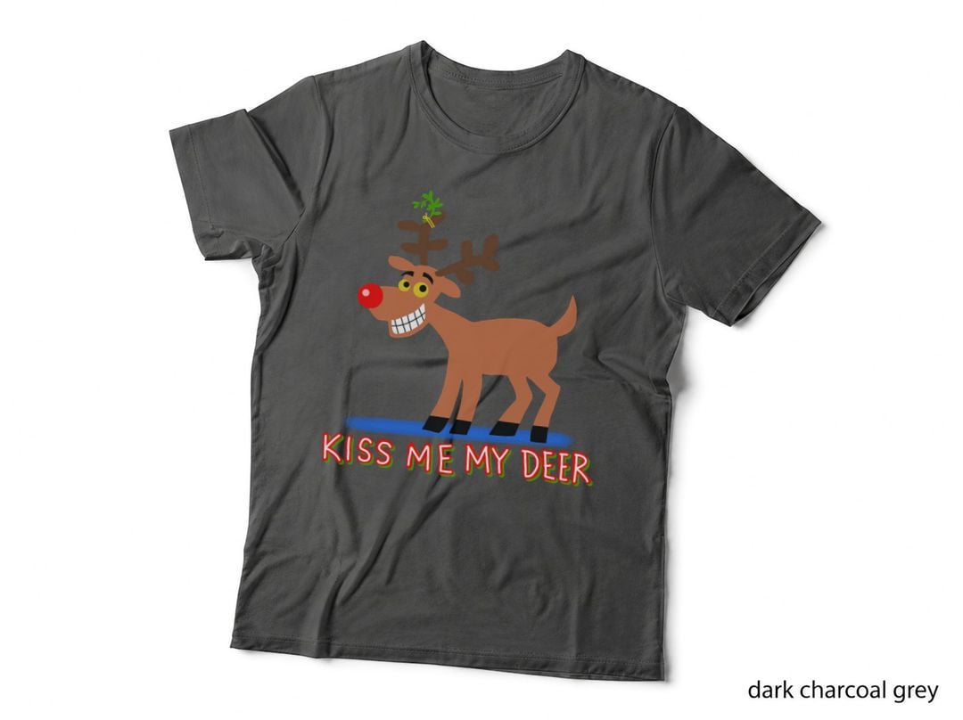 Kiss Me My Deer Crewneck Sweatshirt, Outdoor Sport, Hunting Gift T-Shirt