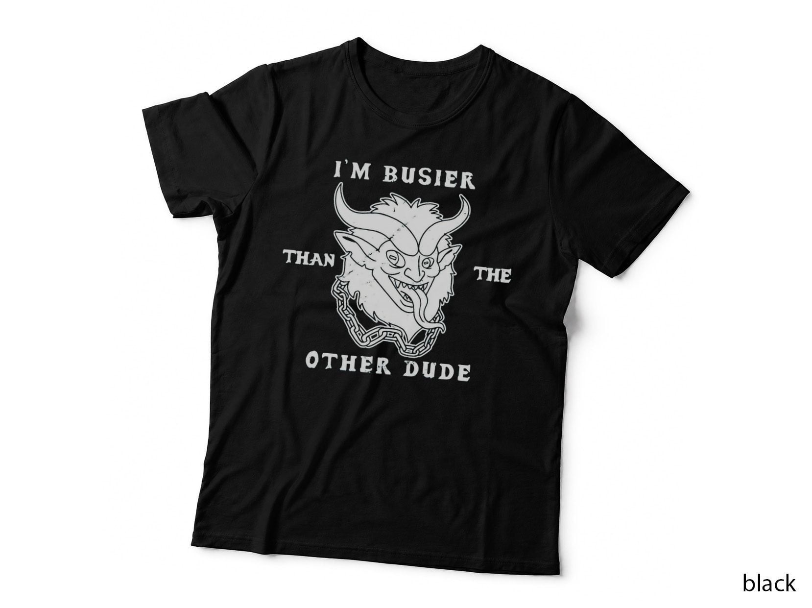 Krampus Christmas Busy Merry Krampus Slogan T-Shirt