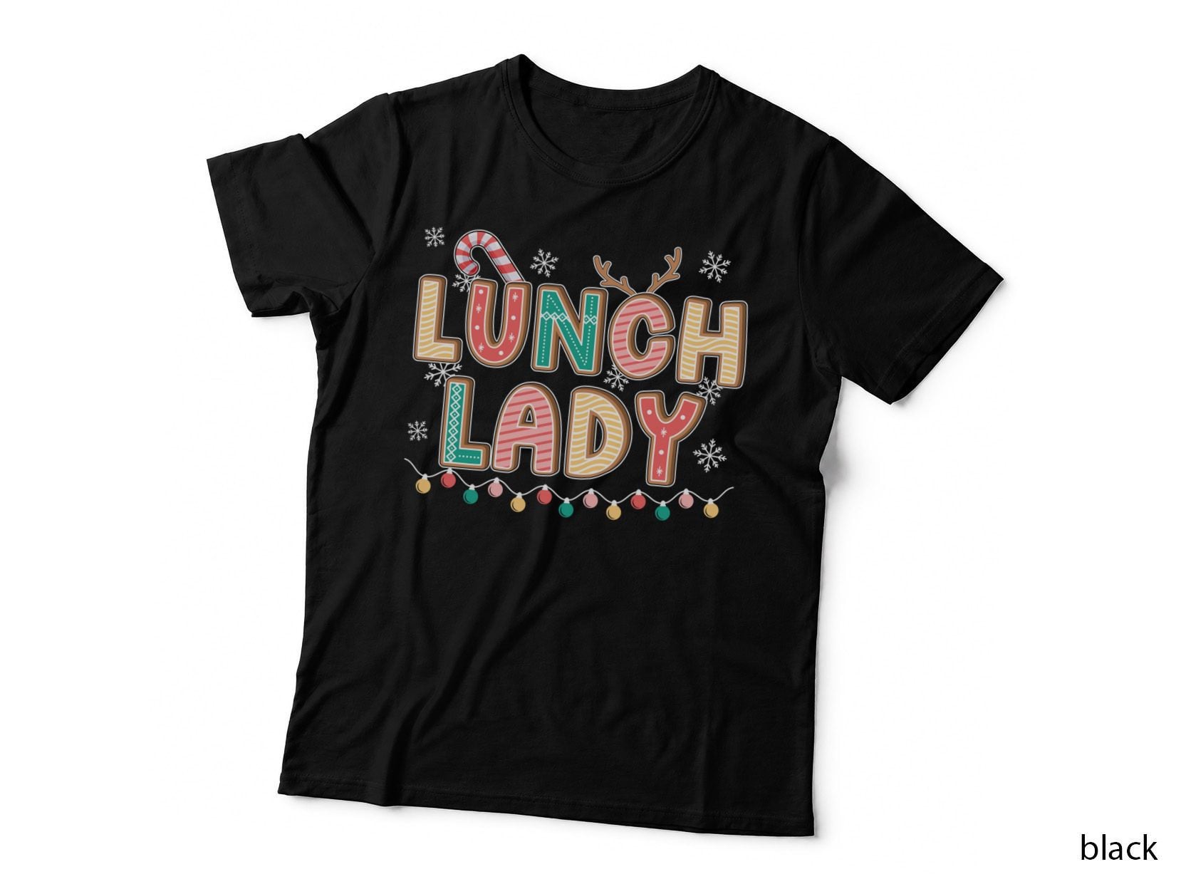 Lunch Lady Christmas School Cafeteria Worker Xmas Party Gift T-Shirt