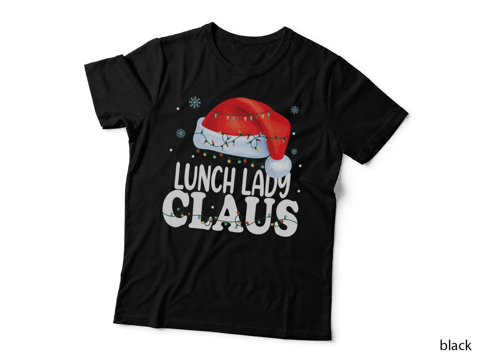 Lunch Lady Santa Claus Christmas Funny Matching Costume Gift T-Shirt
