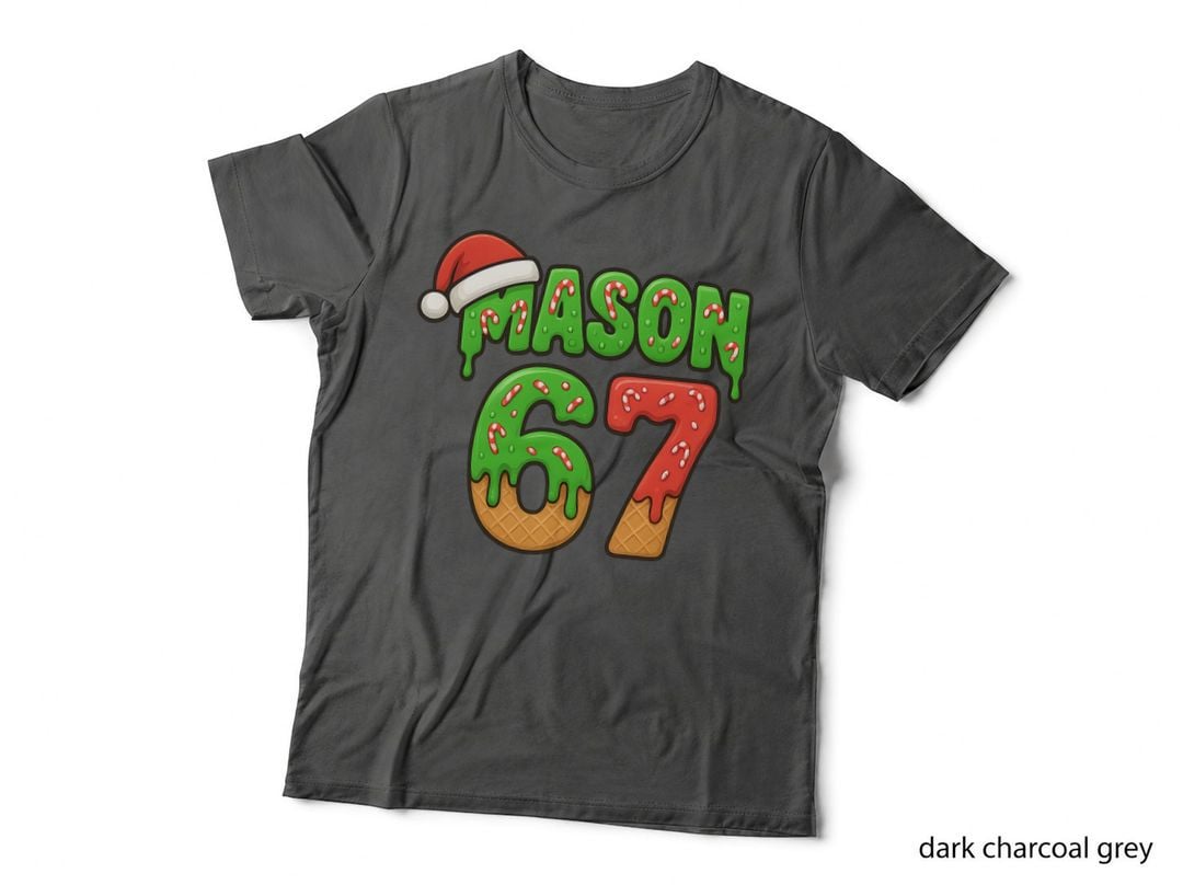 Mason 67 Christmas Ice Cream Drip Meme Six Seven Baseball Gift T-Shirt