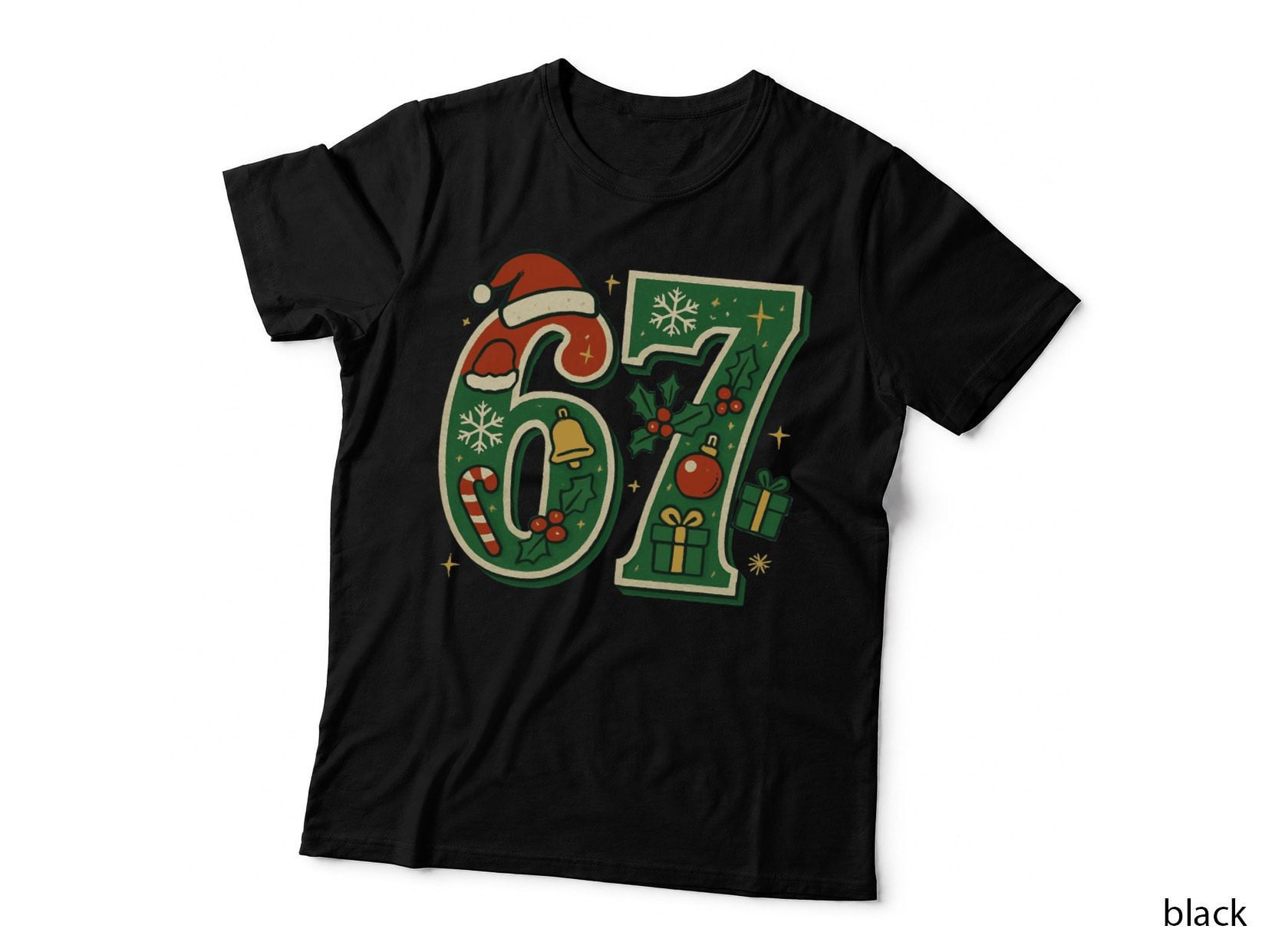 Merry 67 Christmas Viral 6-7 Meme Funny Six Seven Gift T-Shirt