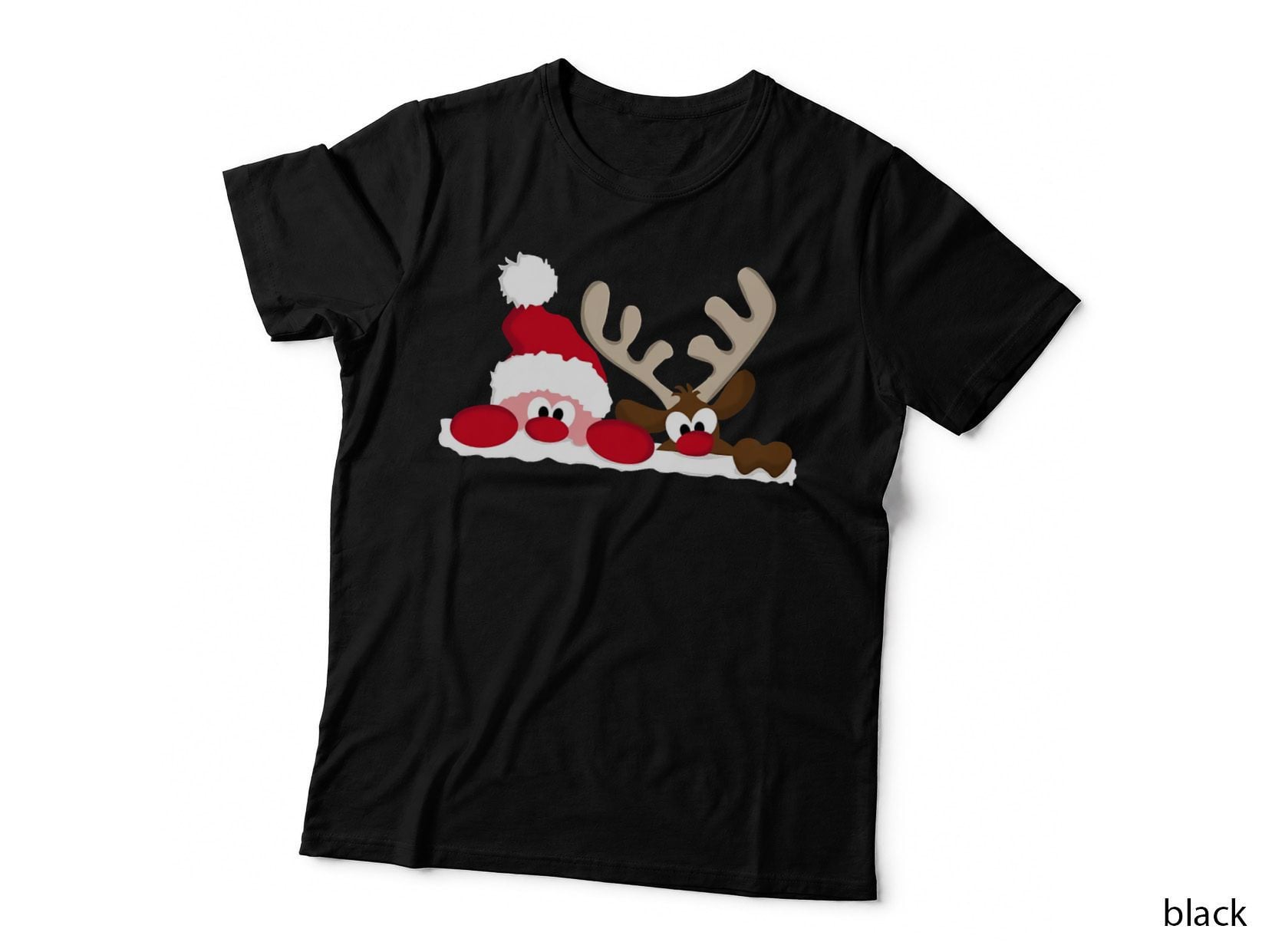 Merry Christmas Santa & Reindeer T-Shirt