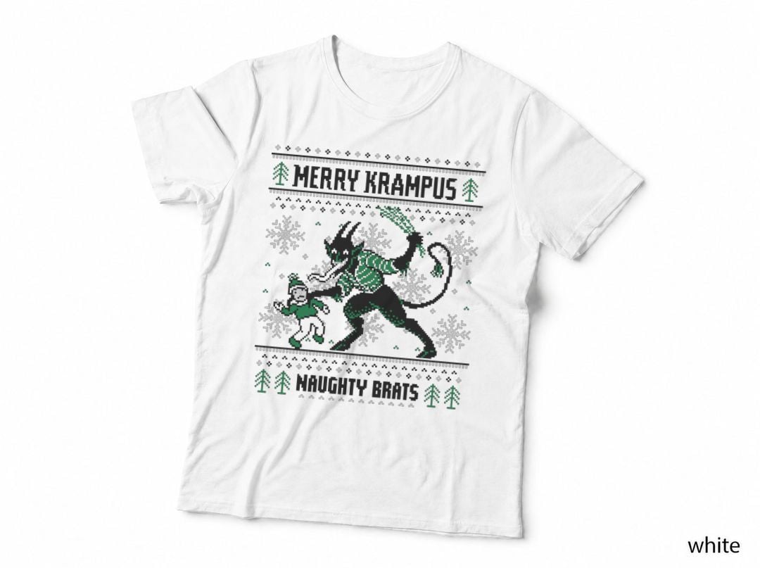 Merry Krampus Ugly Sweater Style T-Shirt