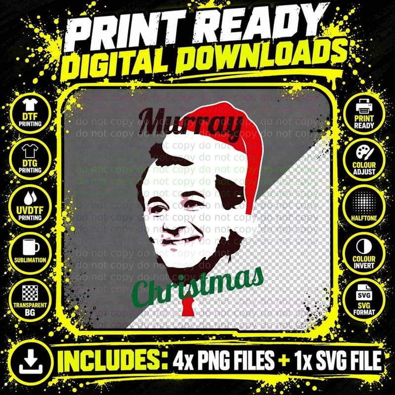Murray Xmas Crewneck Sweatshirt, Festive Wear Png SVG Digital Bundle