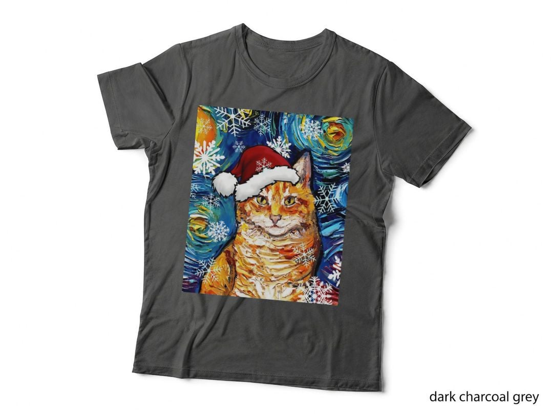 Orange Tabby Santa T-Shirt