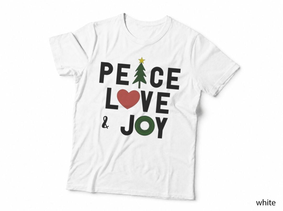 Peace Love and Joy Pocket Crewneck Sweatshirt T-Shirt