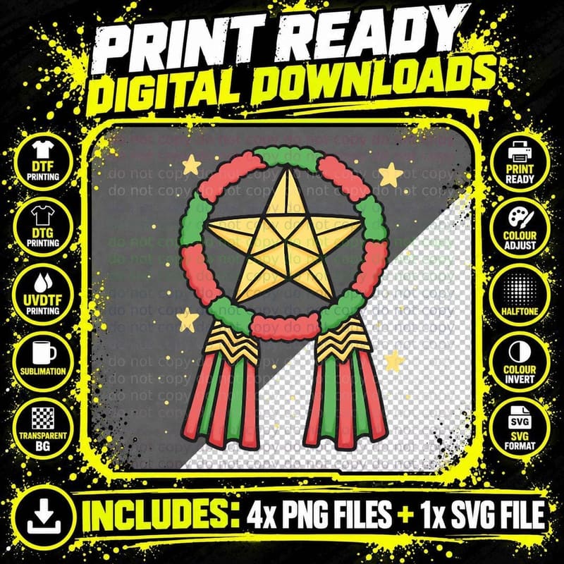 Philippine Christmas Star Crewneck Sweatshirt Png SVG Digital Bundle