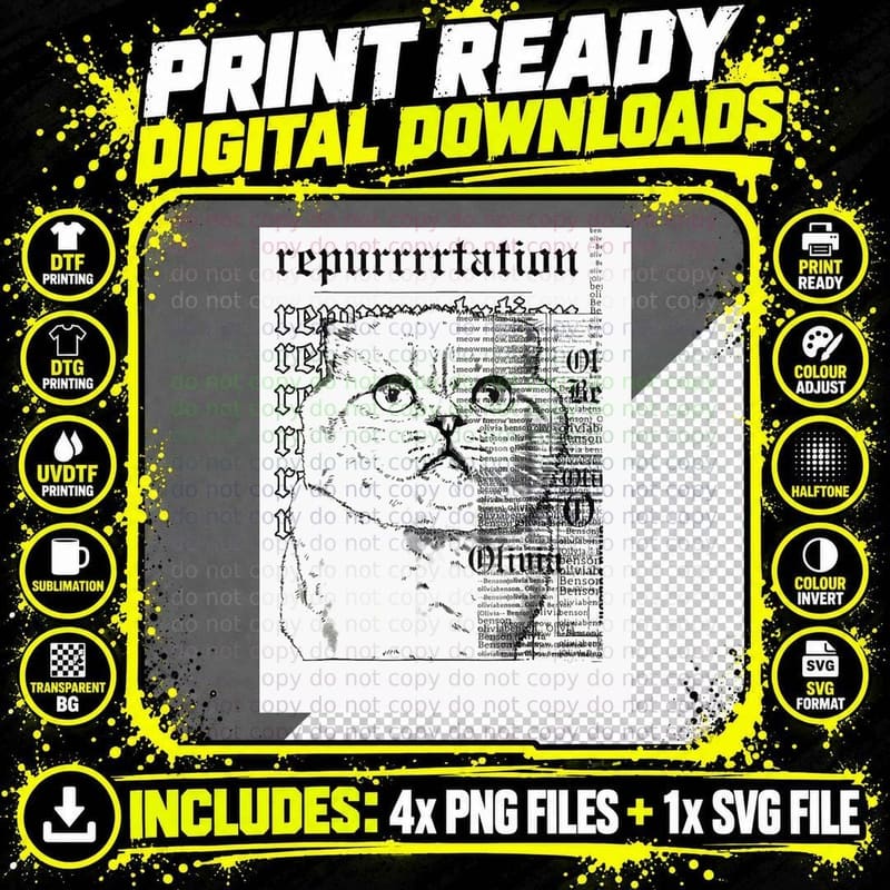 Repurrrrtation Merry Swiftmas Cute Christmas T-Shirt Png SVG Digital Bundle