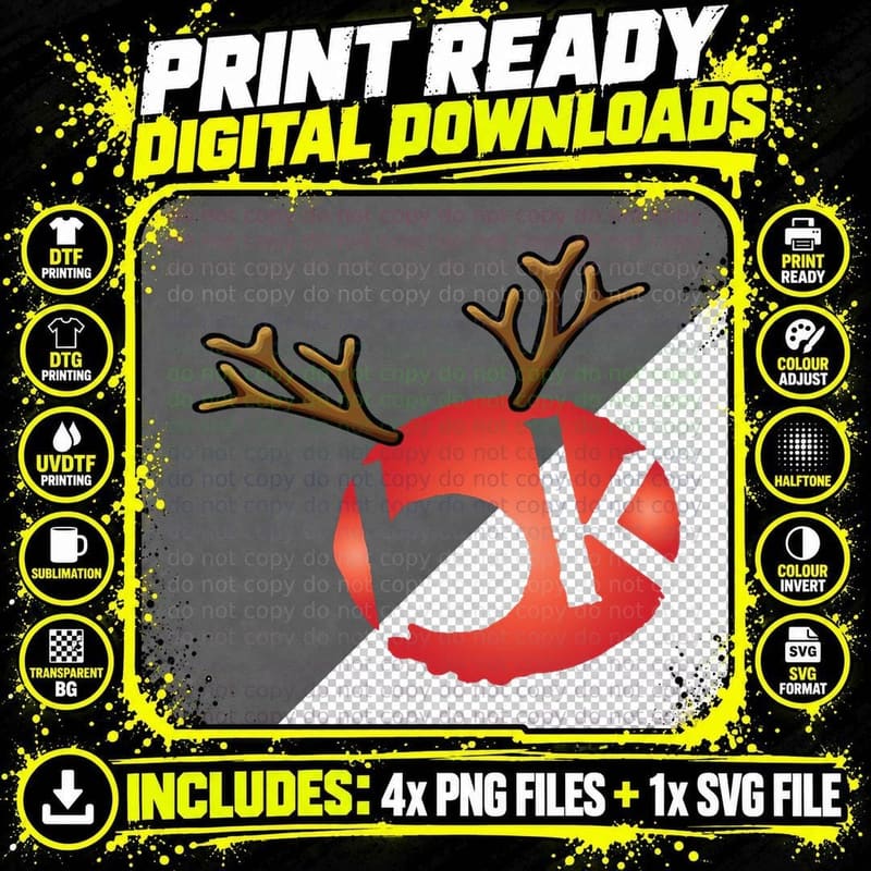 Rudolph the Brooklynone Reindeer! Crewneck Sweatshirt Png SVG Digital Bundle