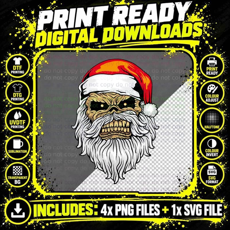 SANTA CLAUS EDDIE Crewneck Sweatshirt, Holiday Gift Png SVG Digital Bundle
