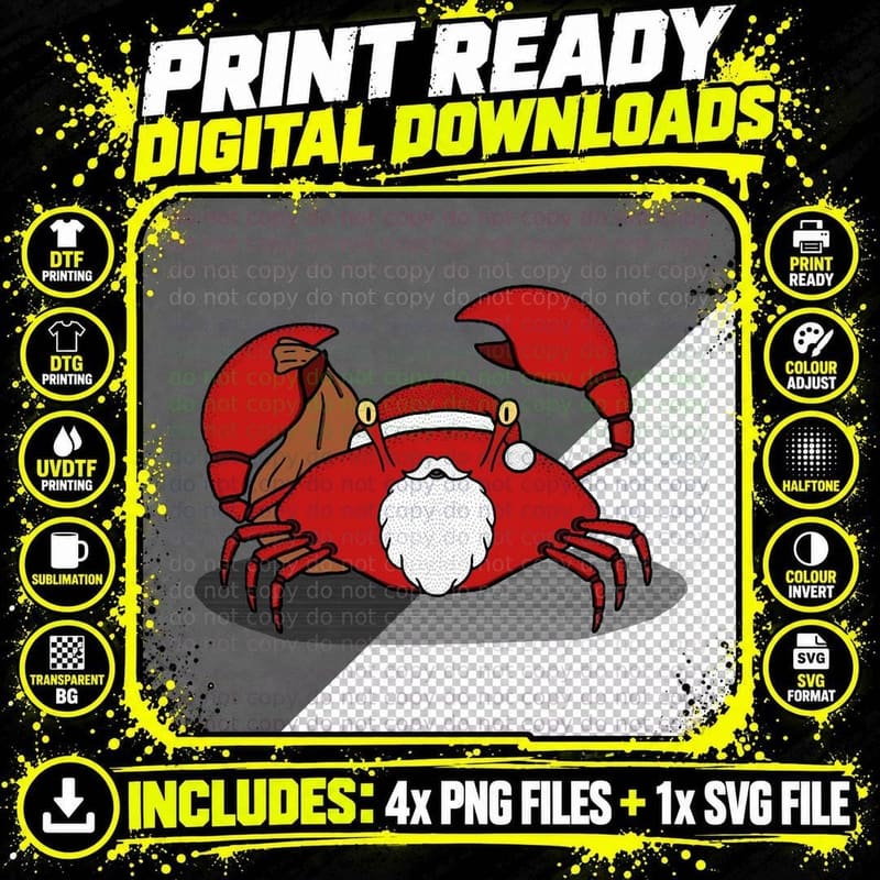 Santa Claws Crewneck Sweatshirt, Christmas Gift Png SVG Digital Bundle