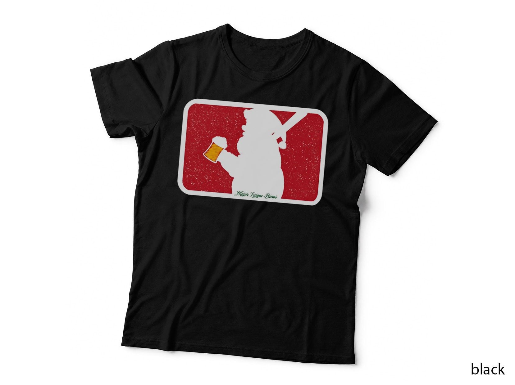 Santa Major League Brews Crewneck Sweatshirt, Xmas Present T-Shirt